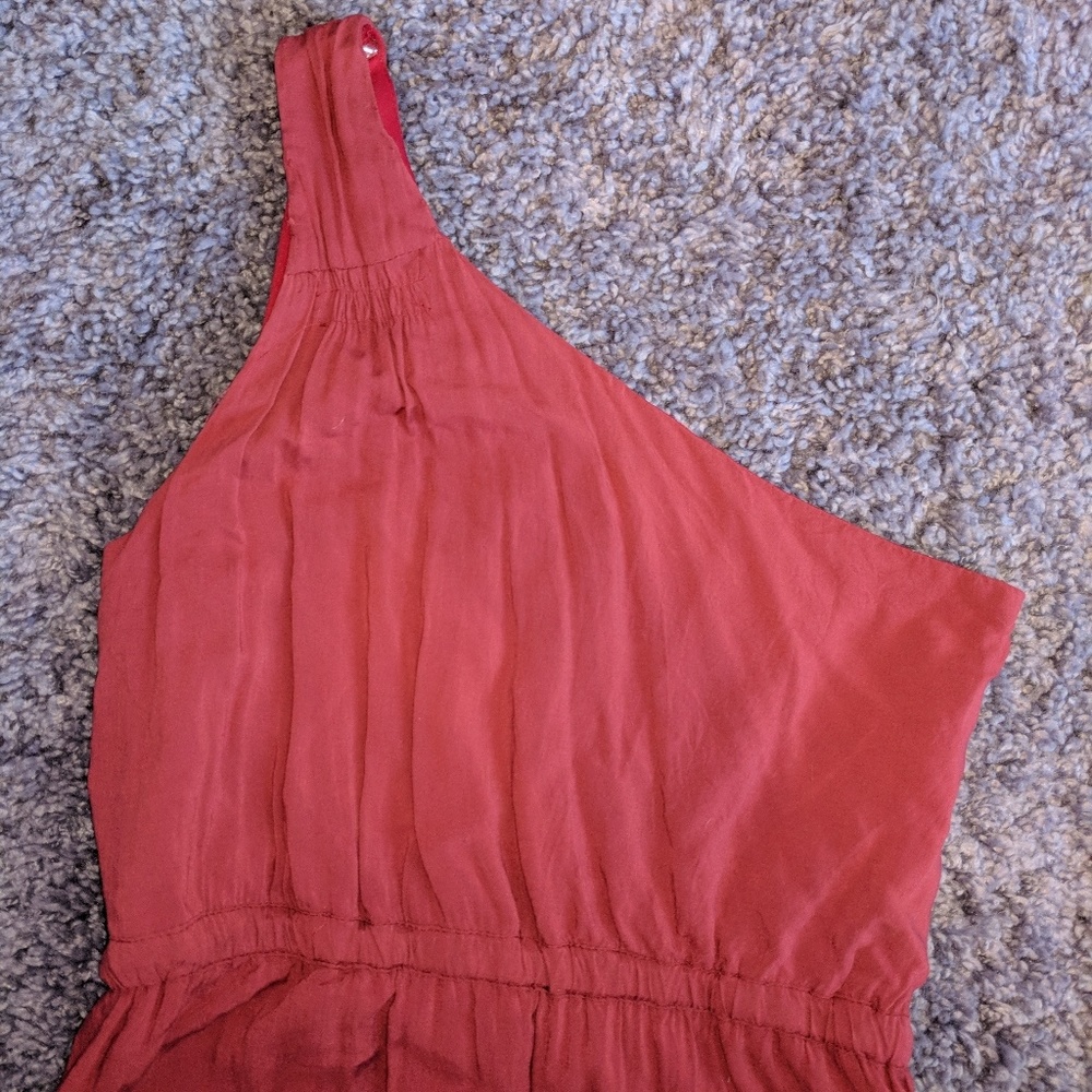 SiSi Red One Shoulder Dress